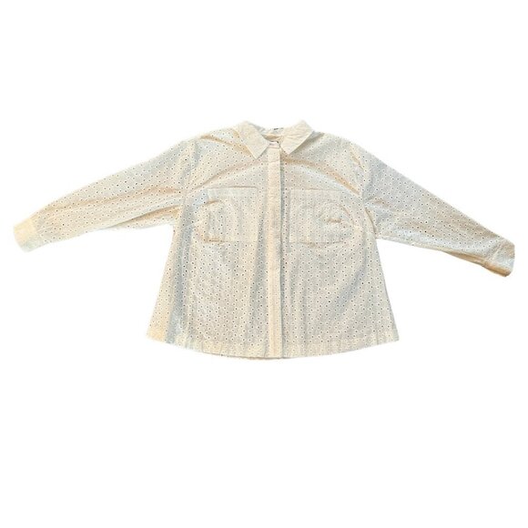 Alfani Botanic Affair Eyelet Blouse, 2X - Picture 7 of 10